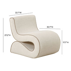 Upholstered Side Chair with Solid Pine Frame and Foam Cushioning