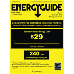 Upright Freezer, 3.0 Cu. Ft., Energy Star, Reversible Door with Lock, Black