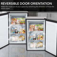 Upright Freezer, 3.0 Cu. Ft., Energy Star, Reversible Door with Lock, Black