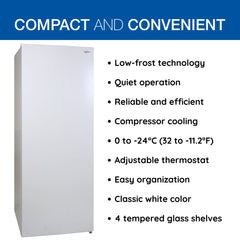 Upright Freezer, 7 cu. ft., Garage Ready, White