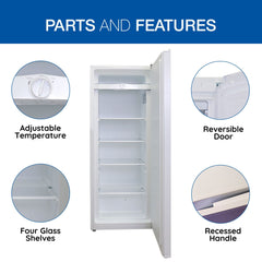 Upright Freezer, 7 cu. ft., Garage Ready, White