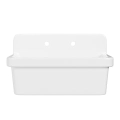 Utility Sink, Ally, Wall Mount, Vitreous China, 30 Inch, White