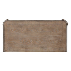 Vanity Desk with 1 Drawer in Antique White and Weathered Bark