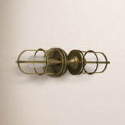 Vanity Light, 2 Lights, Stainless Steel with Metal Shades