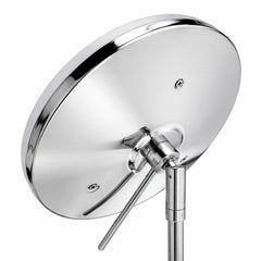 Vanity Mirror, Round Freestanding LED with 5X Magnification in Polished Chrome