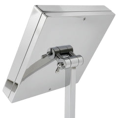 Vanity Mirror, Square Freestanding, 5X Magnified with LED in Polished Chrome