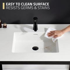 Vanity Top, Conques, 48 in W x 20 in H x 18 in D in White