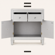 Drawer dimensions | open drawers showing listed interior width, height, and depth