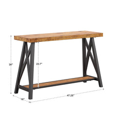 Angle | Three-quarter view of the Varnholt Arnafjordur Wood Console Table
