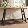 Varnholt Arnafjordur Wood Console Table in a restyled supplier room | Pipeline B room-shell edit 1