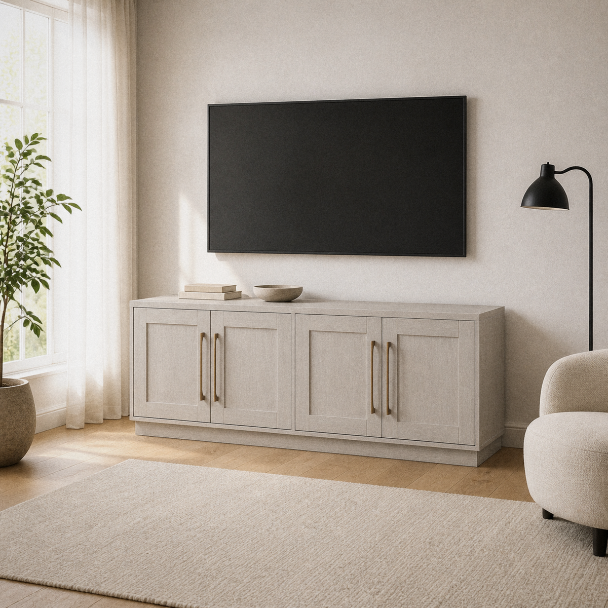 Varnholt Blankaskali White TV Stand