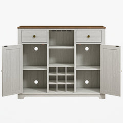 Front | Straight-on view of the Varnholt Calcara Wood Wine Cabinet