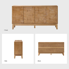 Front | Straight-on view of the Varnholt Ditella Adjustable 4-Door Sideboard