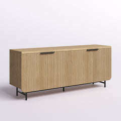 Angle | Three-quarter view of the Varnholt Formiche Reeded 4-Door Sideboard