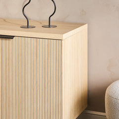 Detail | Close view of the Varnholt Formiche Reeded 4-Door Sideboard