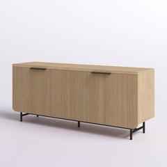 Angle | Three-quarter view of the Varnholt Formiche Reeded 4-Door Sideboard