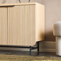 Detail | Close view of the Varnholt Formiche Reeded 4-Door Sideboard