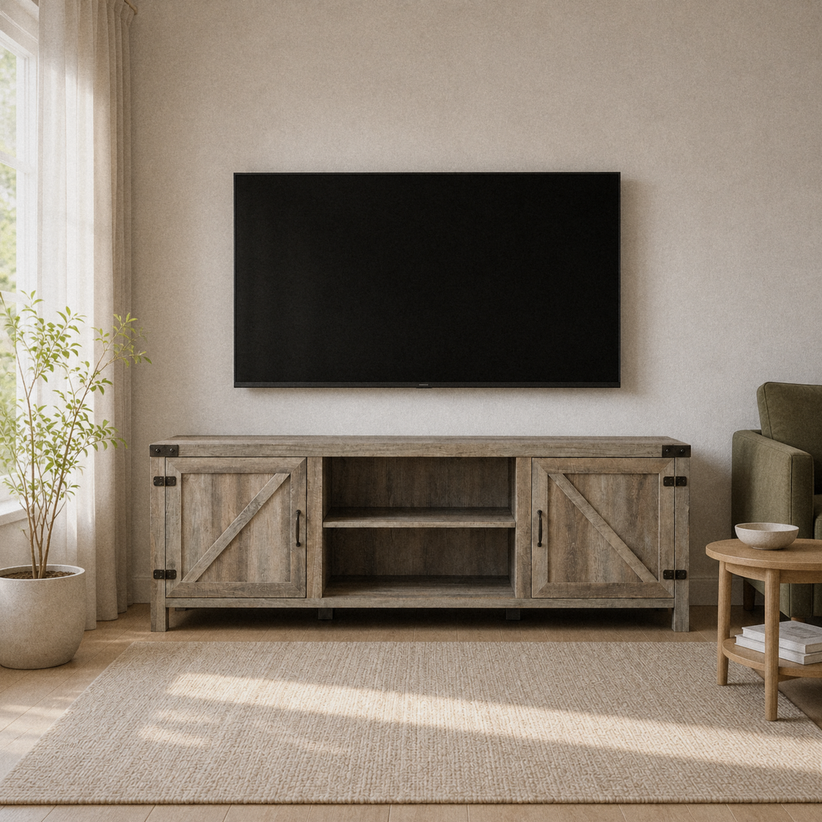Varnholt Frodba Barn Door TV Stand