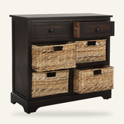 Varnholt Funningur Wicker Cabinet