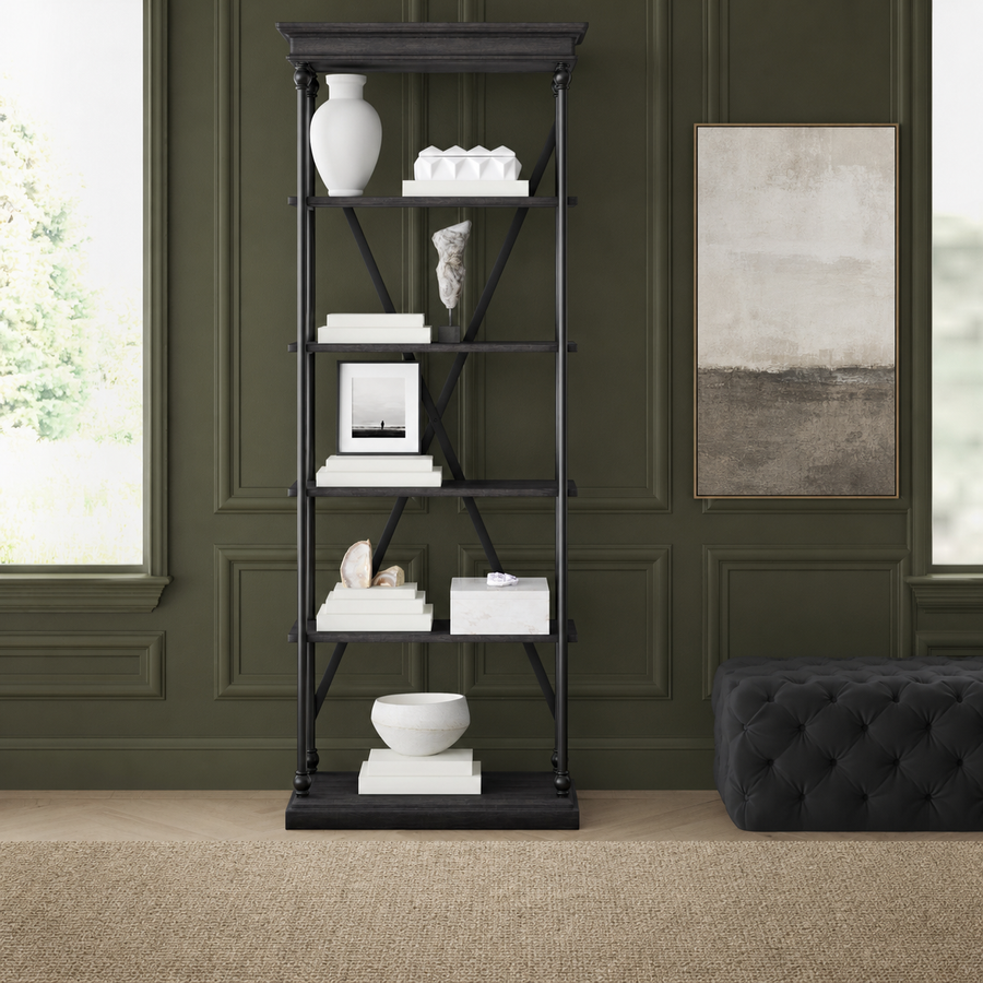 Varnholt Gasadalur Etagere Bookcase in a restyled supplier room | Pipeline B room-shell edit 1