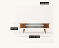 Overall dimensions | Front studio view labeled 70.47 inches wide, 24 inches tall and 14 inches deep