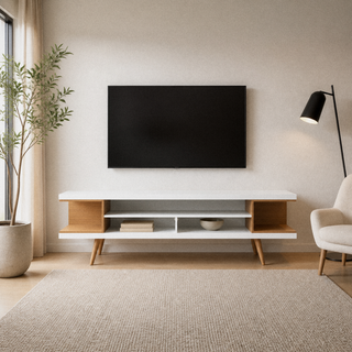Varnholt Glyvursnes Cream White TV Stand