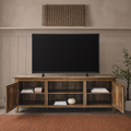 Varnholt Haldarsvik Wood Tv Stand in a restyled supplier room | Pipeline B room-shell edit 3