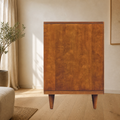 Varnholt Haraldssund Mahogany Cherry TV Stand in a styled room | Pipeline A scene 1