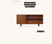 Details | front view with drawn labels for cabinet height, cabinet depth, shelf depth, and leg height