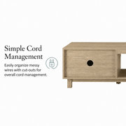 Varnholt Hvannasund Reeded Tv Stand | untouched supplier studio 5