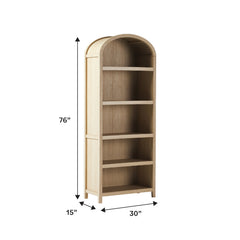 Angle | Three-quarter view of the Varnholt Litladimun Arched Bookcase