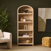 Varnholt Litladimun Arched Bookcase in a restyled supplier room | Pipeline B room-shell edit 1