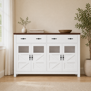 Varnholt Milazzese 4-Door Glass Sideboard