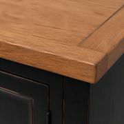 Texture | macro of the natural brown wood top grain and distressed black body edge