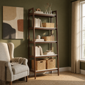 Varnholt Nordskaali Ladder Bookcase in a restyled supplier room | Pipeline B room-shell edit 1