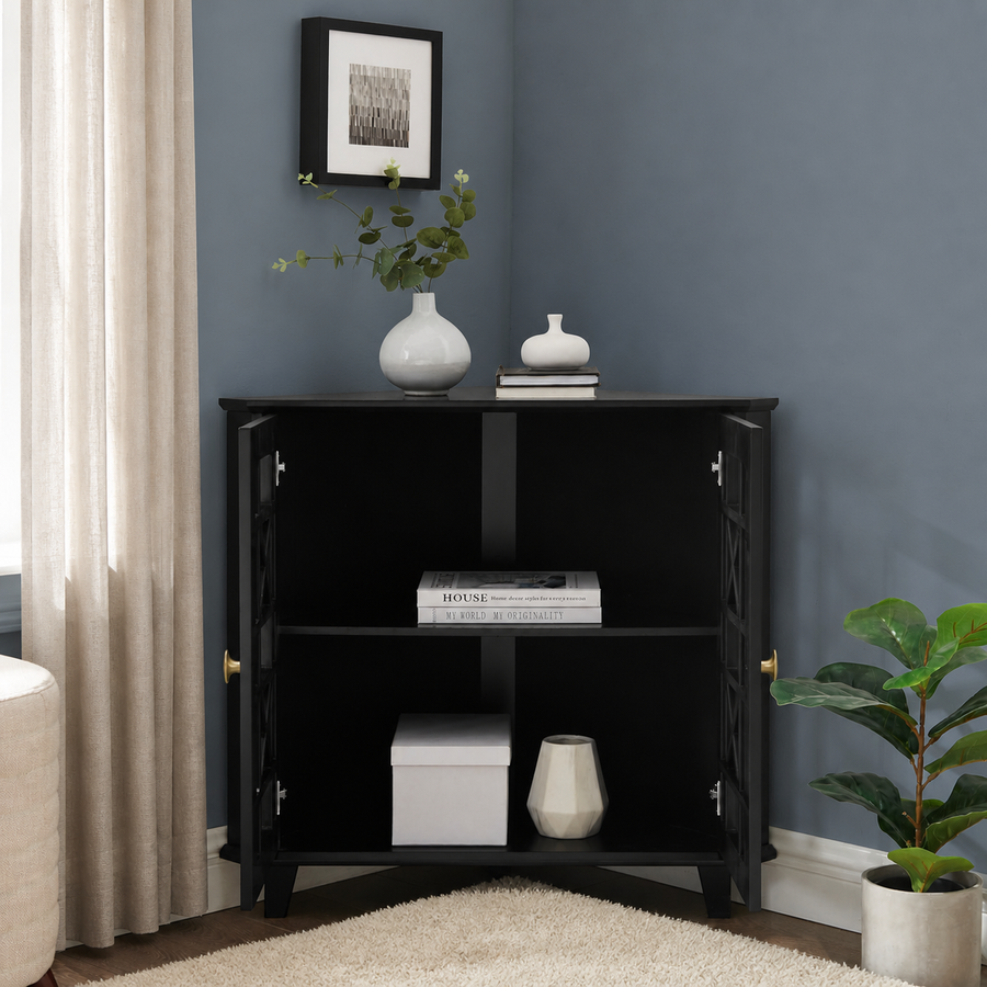 Varnholt Oyrarbakki Corner Cabinet in a restyled supplier room | Pipeline B room-shell edit 3