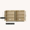 Interior dimensions | open four-door sideboard with 30-inch cabinet height and 28.5-inch shelf width