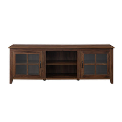 Front | Straight-on view of the Varnholt Sydradalur Glass Door TV Stand