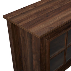Detail | Close view of the Varnholt Sydradalur Glass Door TV Stand