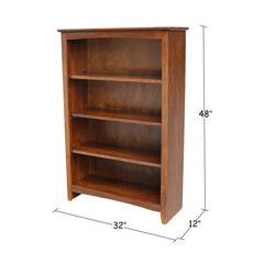 Angle | Three-quarter view of the Varnholt Trongisvagur Wood Bookcase