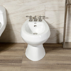Vertical Spray Bidet Faucet, American Classic, Three-Handle in Brushed Nickel