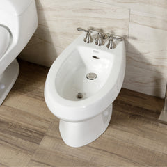 Vertical Spray Bidet Faucet, American Classic, Three-Handle in Brushed Nickel
