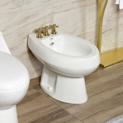 Vertical Spray Bidet Faucet, Heirloom, Three-Handle in Brushed Brass