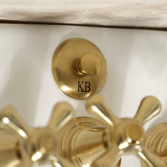 Vertical Spray Bidet Faucet, Heirloom, Three-Handle in Brushed Brass