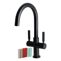 Vessel Bathroom Faucet, Kaiser, Two-Handle Single-Hole in Matte Black