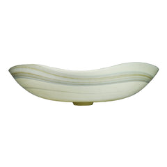 Vessel Bathroom Sink, Lido, Murano Glass, Rounded Square, Abalone