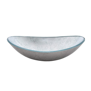 Vessel Bathroom Sink, Oval, Glass, 20 x 14 In