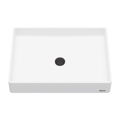 Vessel Bathroom Sink, Sternhagen, Rectangular, 23.63 x 17.75 In, White