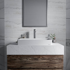 Vessel Bathroom Sink, Sternhagen, Rectangular, 23.63 x 17.75 In, White