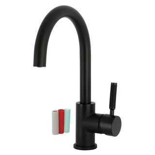 Vessel Faucet, Kaiser, Single-Handle with High-Arc Spout in Matte Black